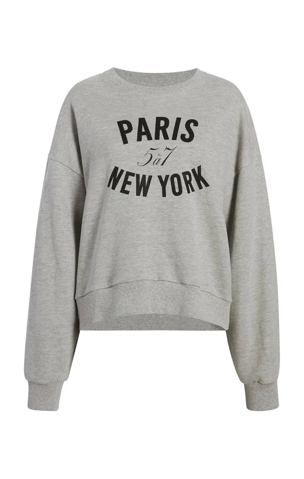 Cinq Sept Paris New York Brandy Pullover Heathergreyblack Women Sweaters and Knits