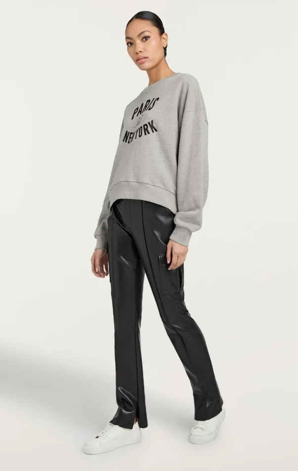 Cinq Sept Paris New York Brandy Pullover Heathergreyblack Women Sweaters and Knits