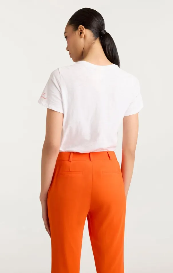 Cinq Sept Pop Up Merci Merci Merci Tee Whitecherrytomato Women Tees