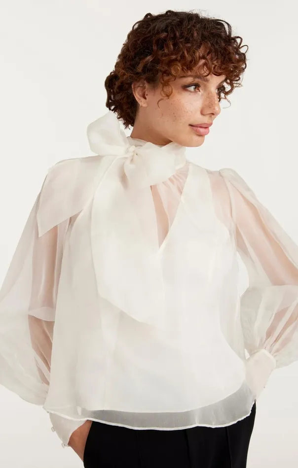 Cinq Sept Reo Top Ivory Women Long Sleeve Tops