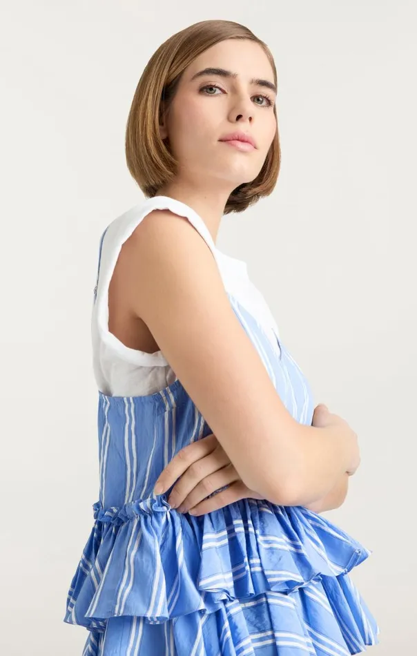 Cinq Sept Samantha Top Whiteoxfordblue Women Tees
