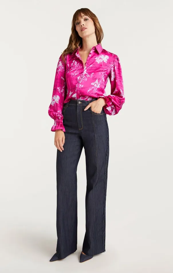 Cinq Sept Warm Carnation Long Sleeve Fiona Top Plumradishmulti Women Long Sleeve Tops