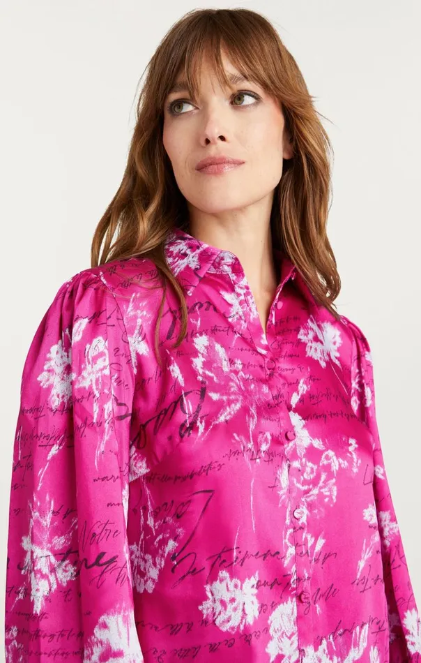 Cinq Sept Warm Carnation Long Sleeve Fiona Top Plumradishmulti Women Long Sleeve Tops