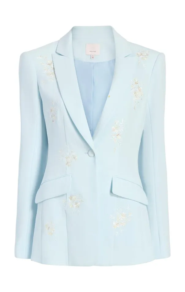 Cinq Sept Wildflower Bouquet Embellished Cheyenne Blazer Glacialbluemulti Women Blazers