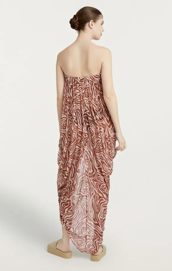 Cinq Sept Woodblock Zebra Libbie Coverup Sequoiaivory Women Coverups