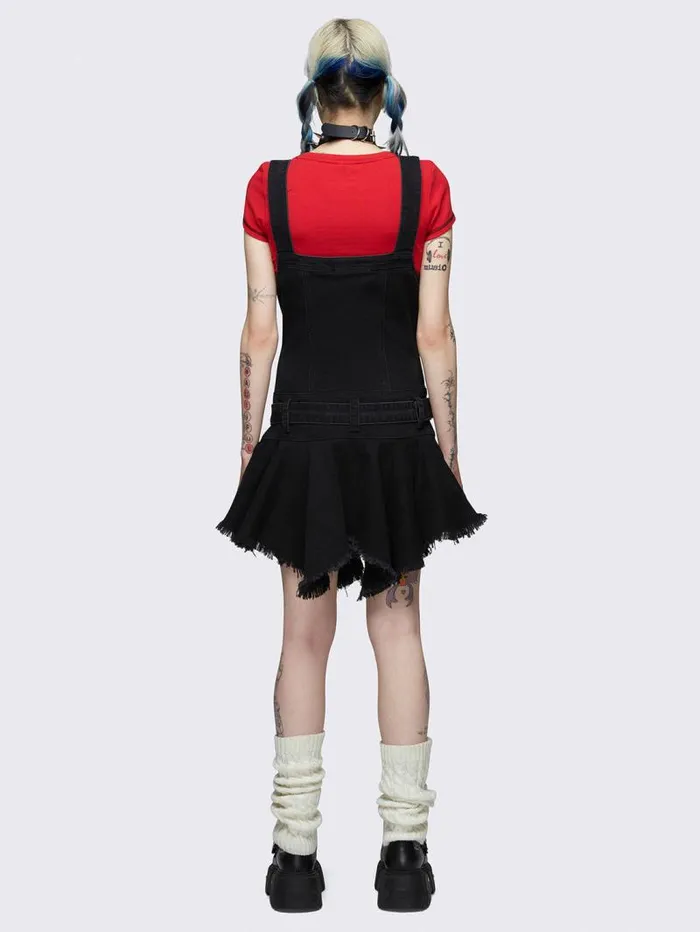 Claire Black Denim Mini Dress Women Minga London Dresses Claire Black Denim Mini Dress Women Minga London Dresses