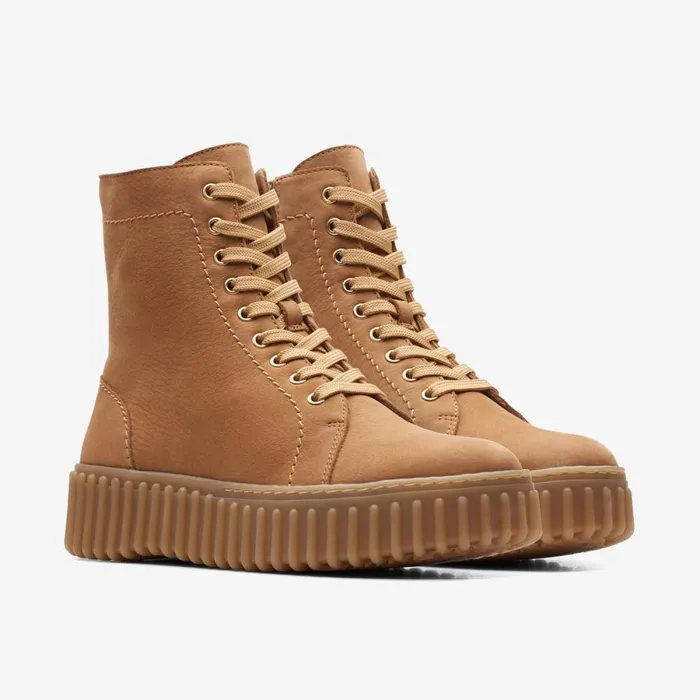 Clarks Ankle Boots Torhill Rise Light Tan Nubuck 8211 Women