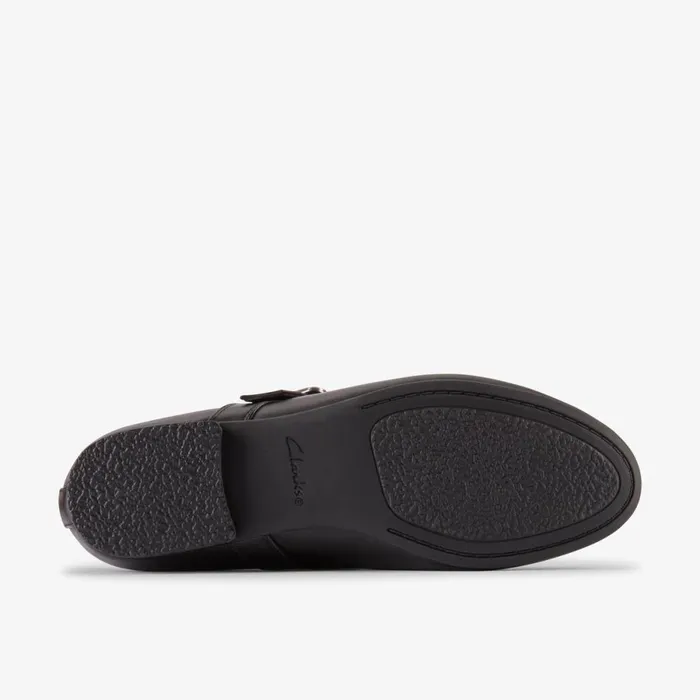 Clarks Ballet Pumps Fawna Bar Black Leather 8211 Women