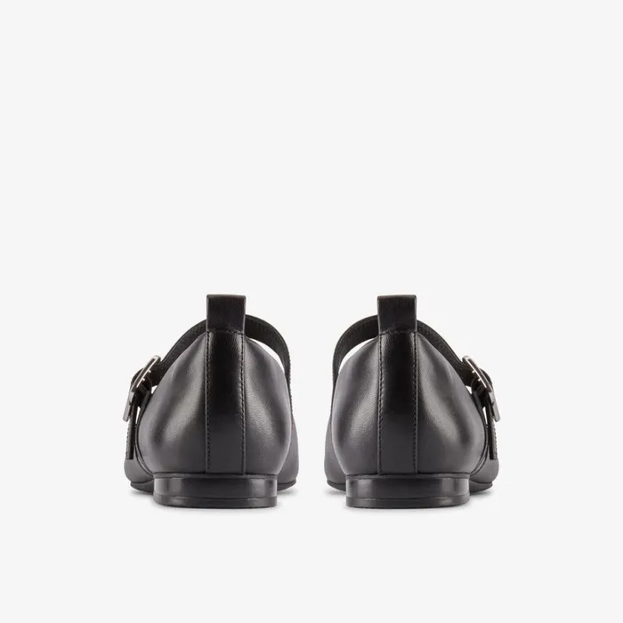 Clarks Ballet Pumps Fawna Bar Black Leather 8211 Women