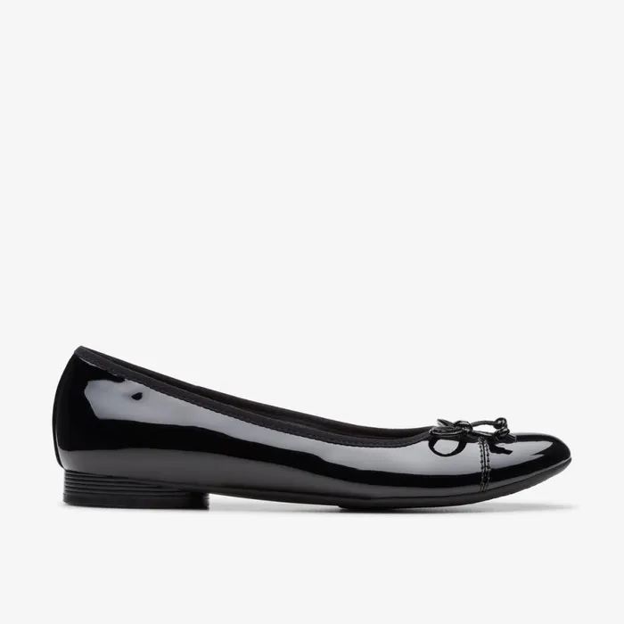Clarks Ballet Pumps Loreleigh Rae Black Patent 8211 Women