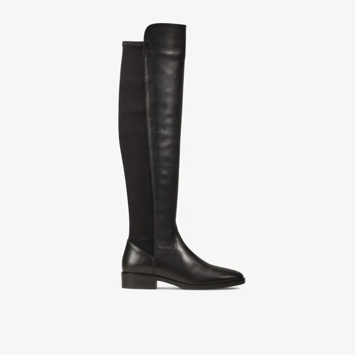 Clarks Black Boots Pure Caddy Knee High Boot Black Leather 8211 Women