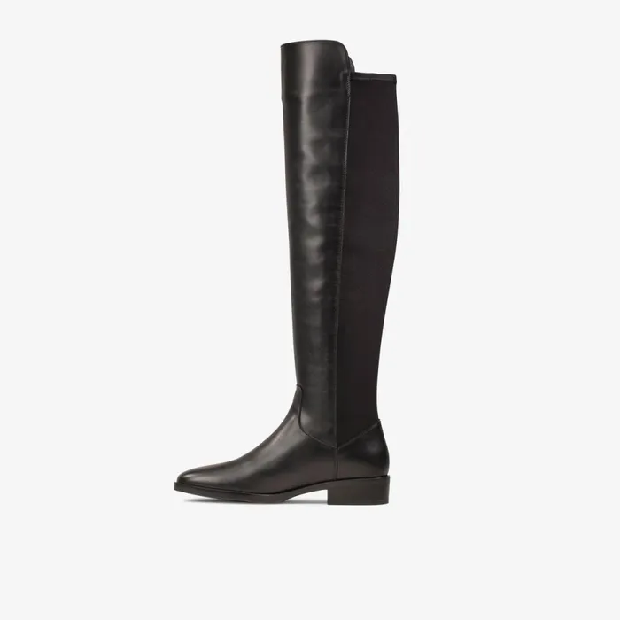 Clarks Black Boots Pure Caddy Knee High Boot Black Leather 8211 Women Clarks Black Boots Pure Caddy Knee High Boot Black Leather 8211 Women