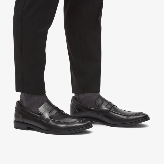 Clarks Black Shoes Brandon Step Loafer Black Leather 8211 Men