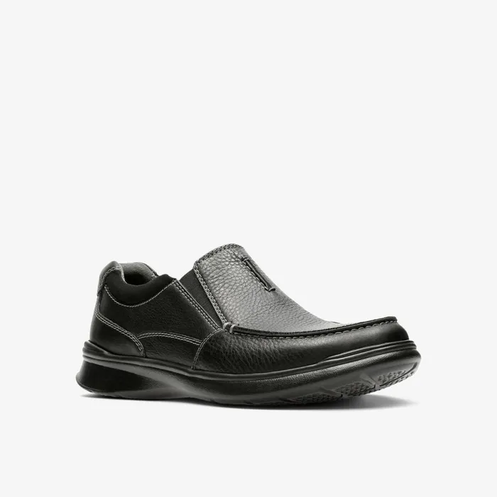 Clarks Black Shoes Cotrell Free Black Oily Leather 8211 Men