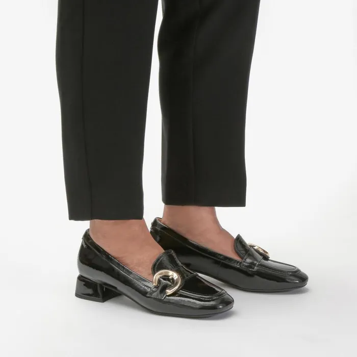 Clarks Black Shoes Daiss 30 Trim Loafer Black Patent 8211 Women