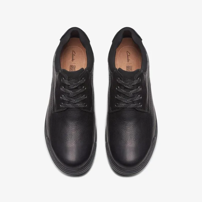 Clarks Black Shoes Rockie Walk GoreTex Black Leather 8211 Men
