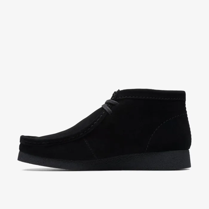 Clarks Black Shoes Wallabee Evo Boot Black Suede 8211 Men