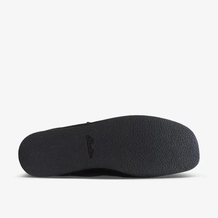 Clarks Black Shoes Wallabee Evo Boot Black Suede 8211 Men