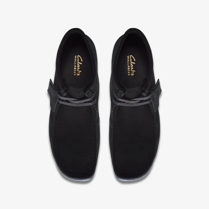 Clarks Black Shoes Wallabee Evo Boot Black Suede 8211 Men