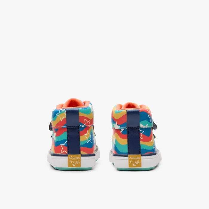 Clarks Boots Foxing Wavy Hi Toddler Navy Print 8211 Kids