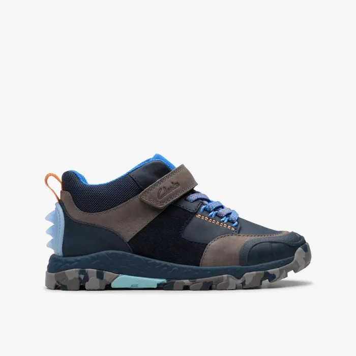 Clarks Boots Steggy 2 Glow Navy Combination 8211 Kids