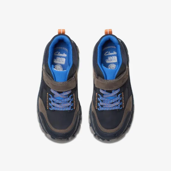 Clarks Boots Steggy 2 Glow Navy Combination 8211 Kids
