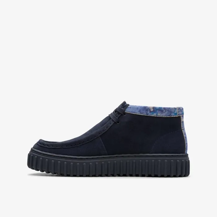Clarks Boots Torhill Older Navy Camouflage 8211 Kids