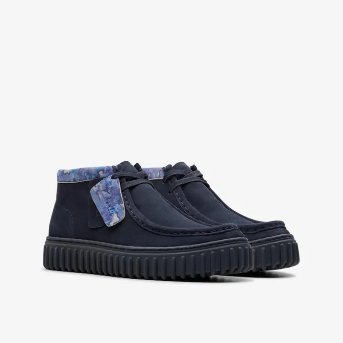 Clarks Boots Torhill Older Navy Camouflage 8211 Kids