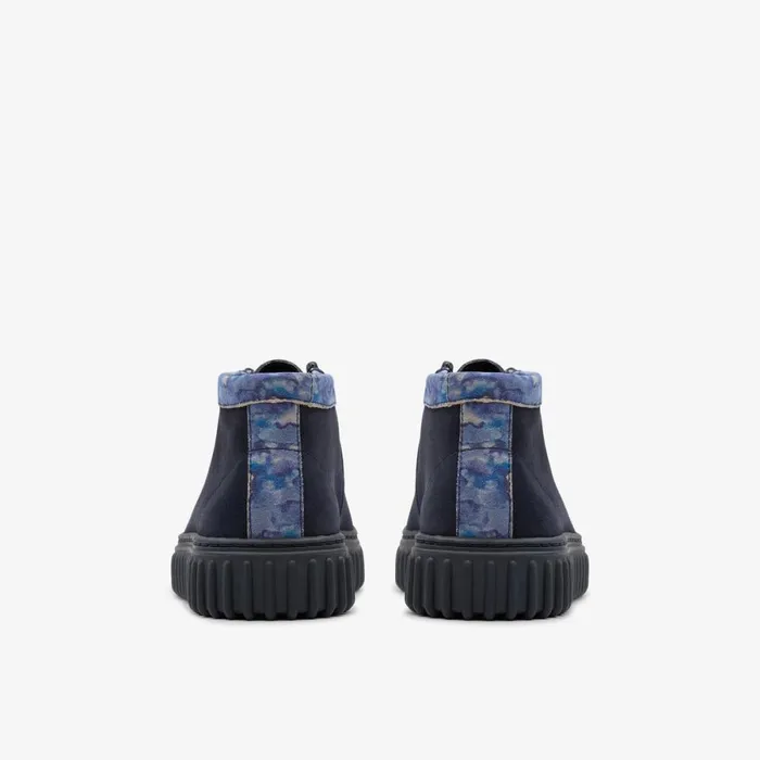 Clarks Boots Torhill Older Navy Camouflage 8211 Kids