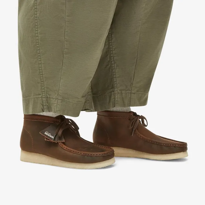 Clarks Brown Boots Wallabee Boot Beeswax 8211 Men