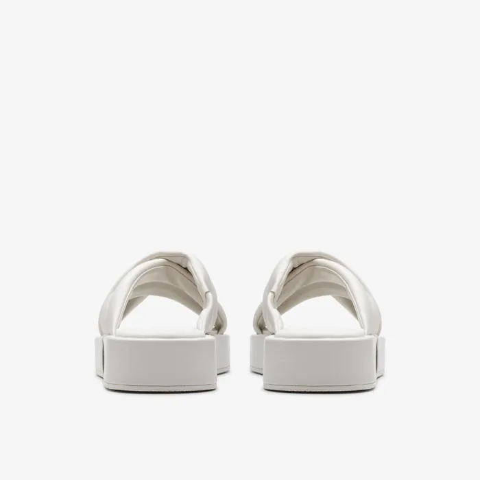 Clarks Flat Sandals Alda Glide Off White Leather 8211 Women
