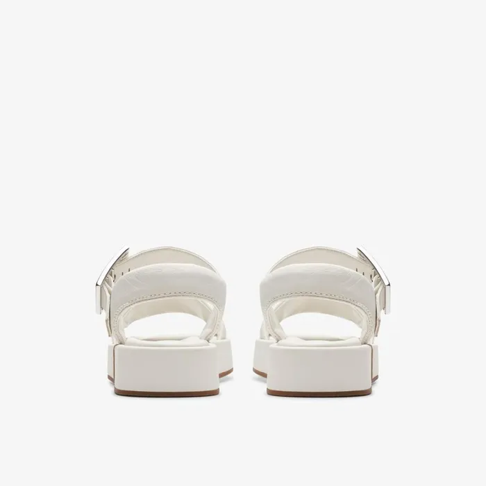 Clarks Flat Sandals Alda Strap Off White Leather 8211 Women