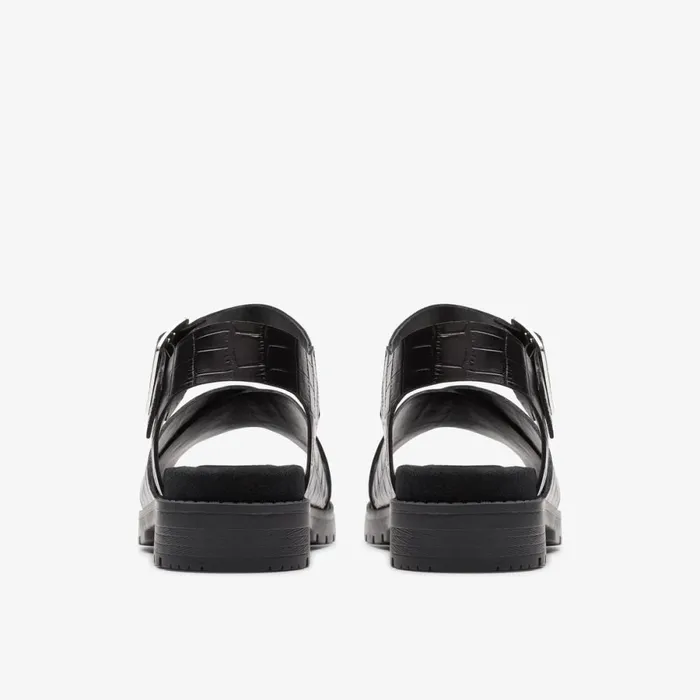 Clarks Flat Sandals Orinoco Cross Black Interest 8211 Women