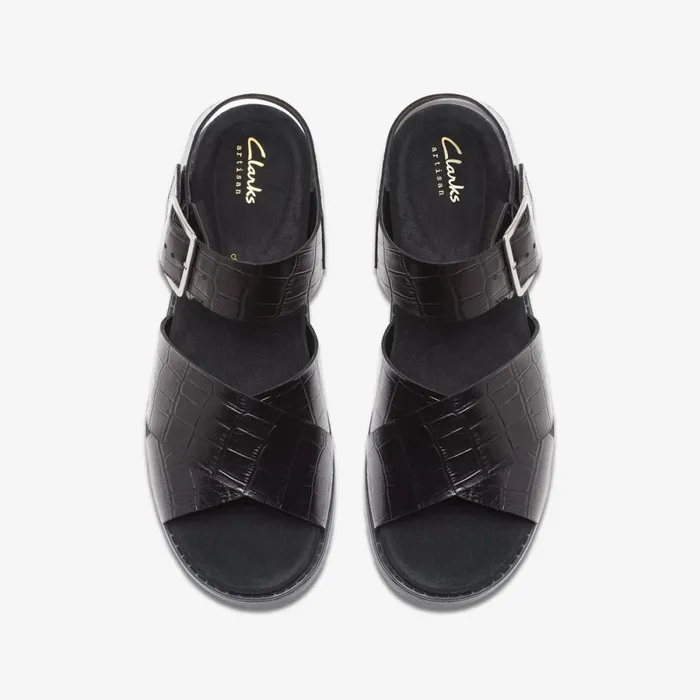 Clarks Flat Sandals Orinoco Cross Black Interest 8211 Women