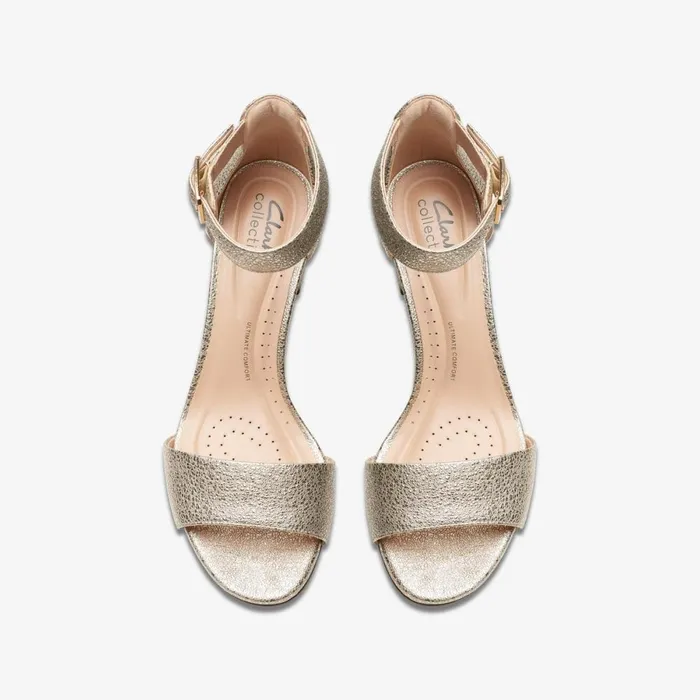 Clarks Heels Deva Mae Champagne 8211 Women
