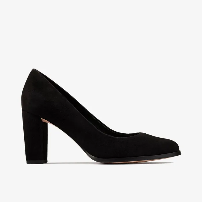Clarks Heels Kaylin Cara 2 Black Suede 8211 Women
