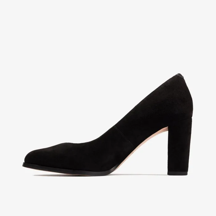 Clarks Heels Kaylin Cara 2 Black Suede 8211 Women