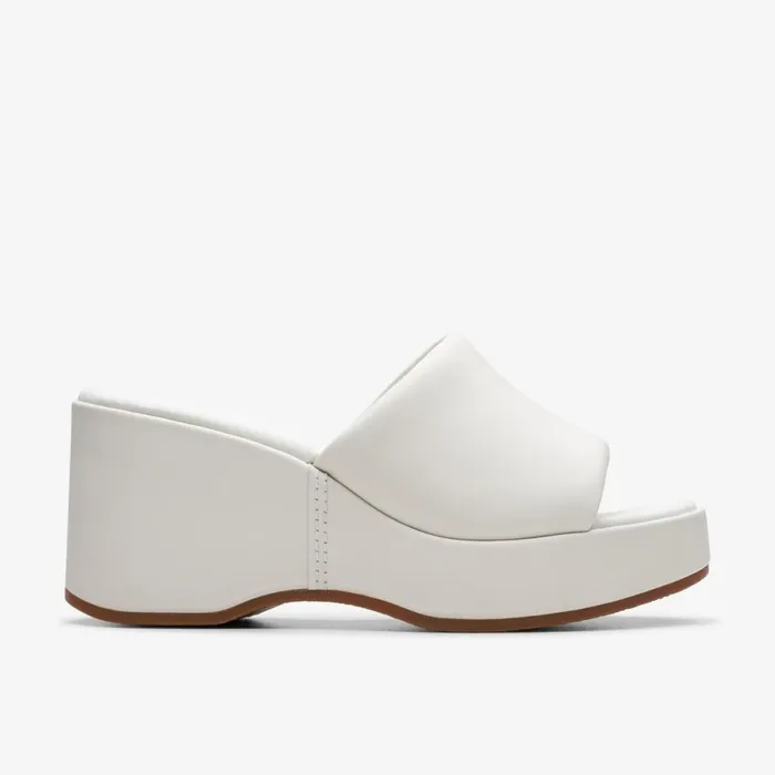 Clarks Heels Manon Glide Off White Leather 8211 Women