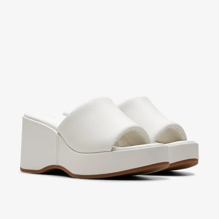 Clarks Heels Manon Glide Off White Leather 8211 Women