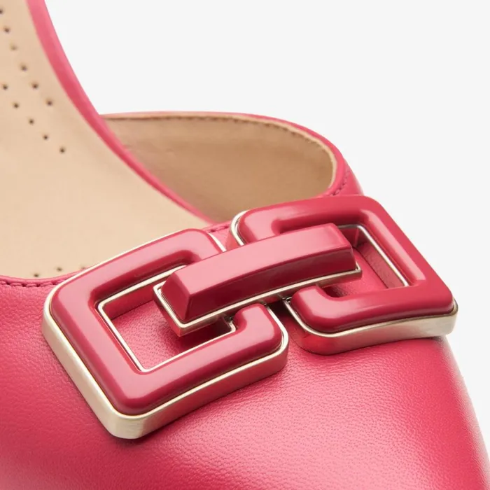 Clarks Heels Violet 55 Strap Bright Pink Leather 8211 Women