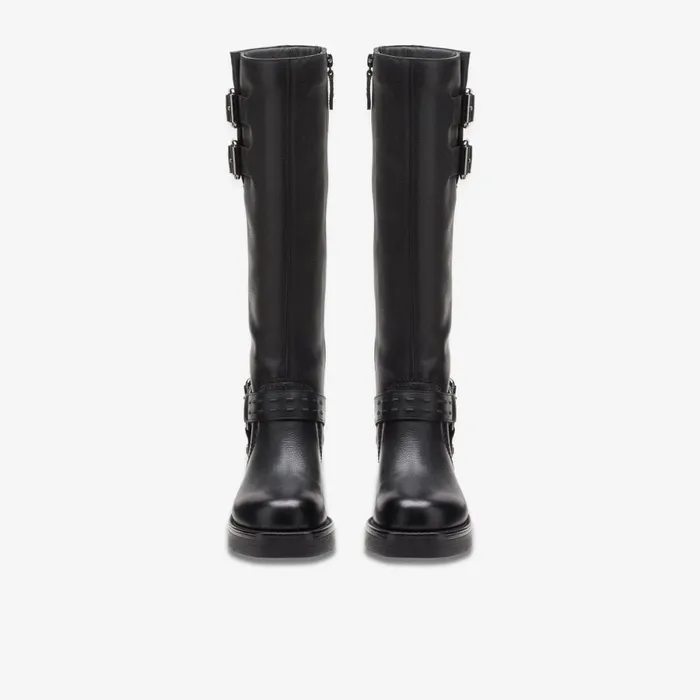 Clarks Knee High Boots Rebelle Long Black Leather 8211 Women