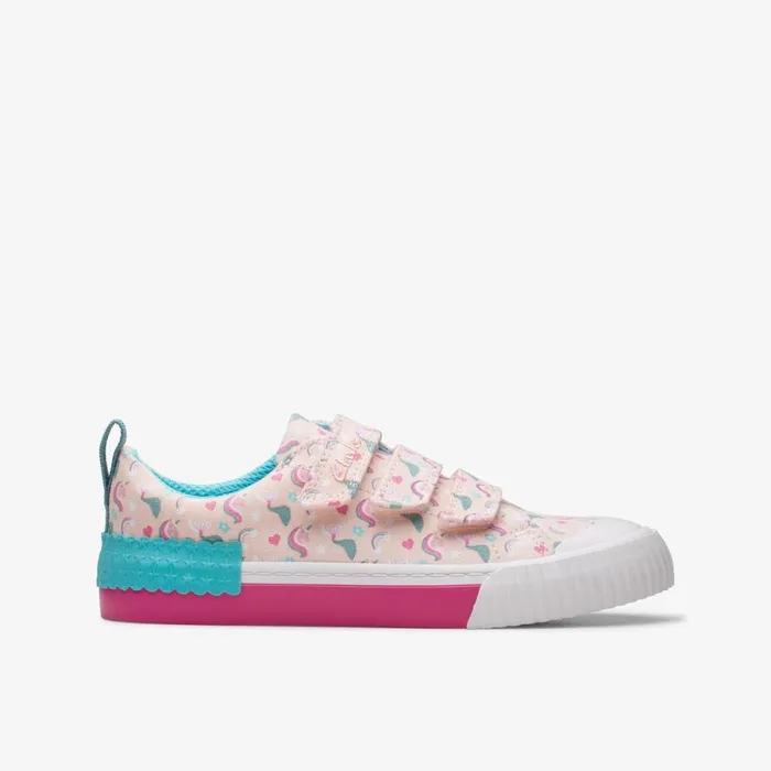 Clarks Machine Washable Foxing Myth Pink Multicolour 8211 Kids