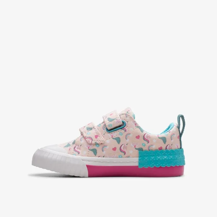 Clarks Machine Washable Foxing Myth Toddler Pink Multicolour 8211 Kids
