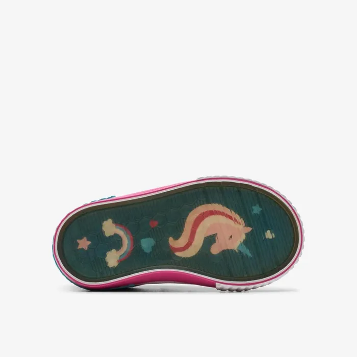 Clarks Machine Washable Foxing Myth Toddler Pink Multicolour 8211 Kids