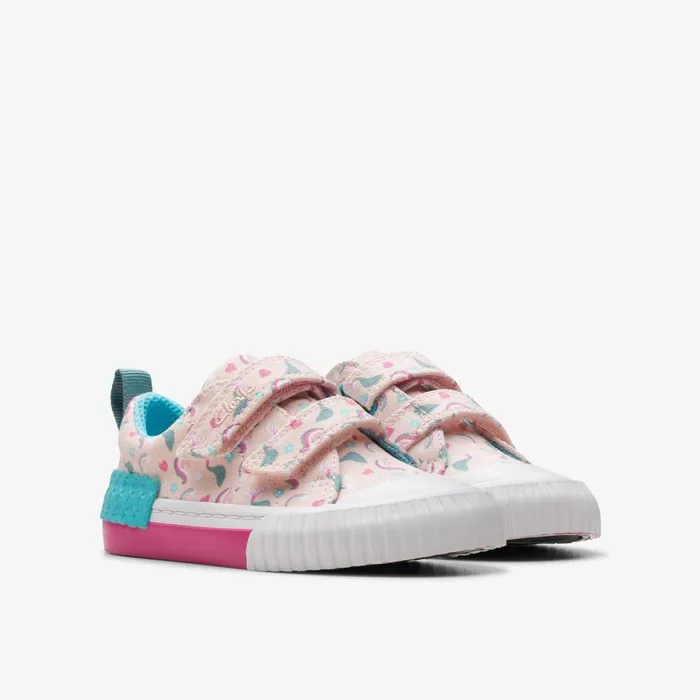 Clarks Machine Washable Foxing Myth Toddler Pink Multicolour 8211 Kids