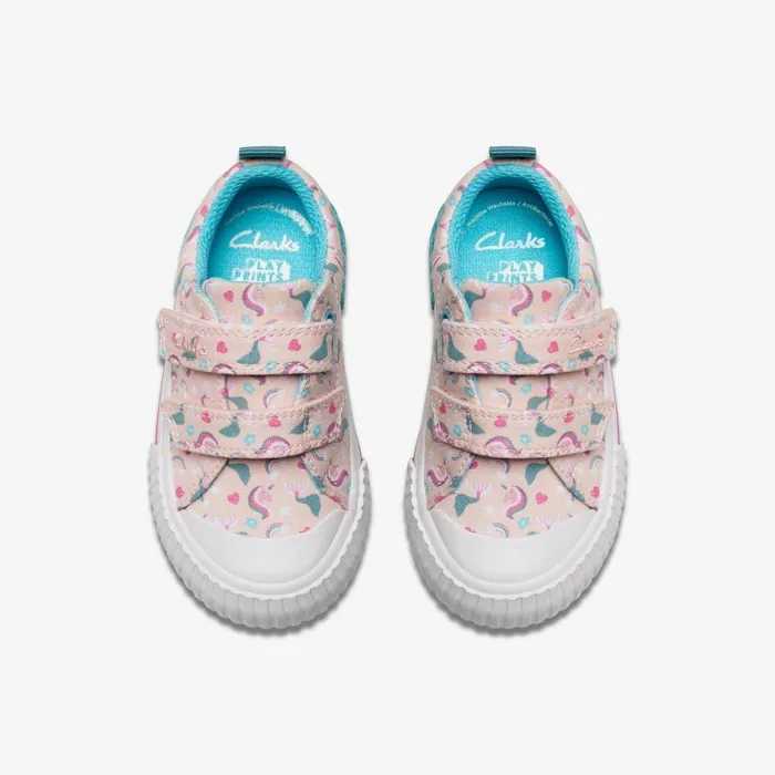 Clarks Machine Washable Foxing Myth Toddler Pink Multicolour 8211 Kids