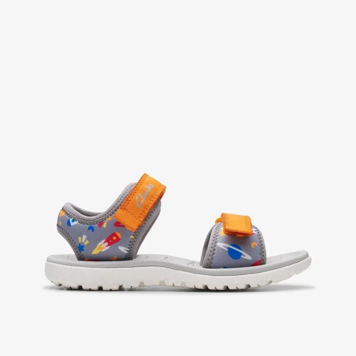 Clarks Sandals Surfing Tide Greyorange 8211 Kids