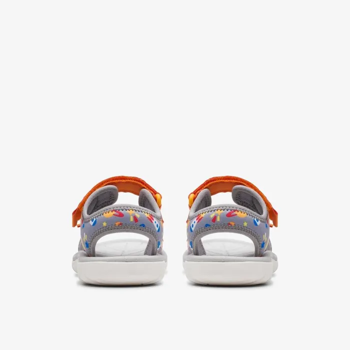 Clarks Sandals Surfing Tide Greyorange 8211 Kids