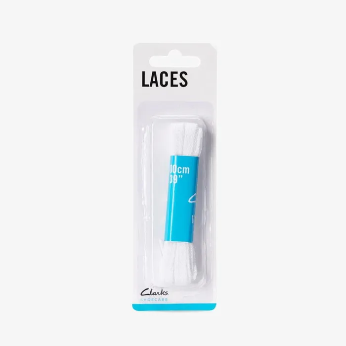 Clarks Shoecare 100cm Flat Lace White 8211 MenKids