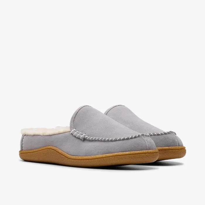 Clarks Slippers Pilton 2 Craft Grey Suede 8211 Women